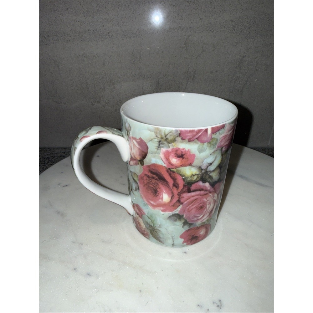 Baum Bros Formalities Pink Rose Chintz Cup Gold Trim